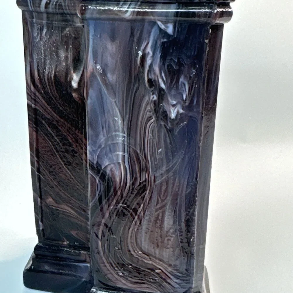 Antique 1880 Sowerby Purple/White Malachite - Double Fern and Cattails
